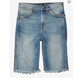 7 For All Mankind Blue Denim Shorts